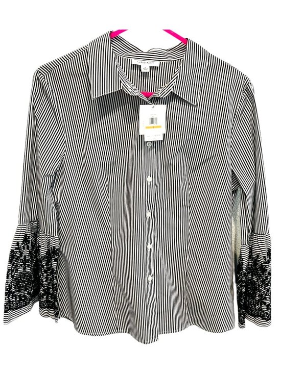 Calvin Klein Tops - Calvin Klein Women's Size Small Button Up Collared Striped Shirt - NEW with Tags